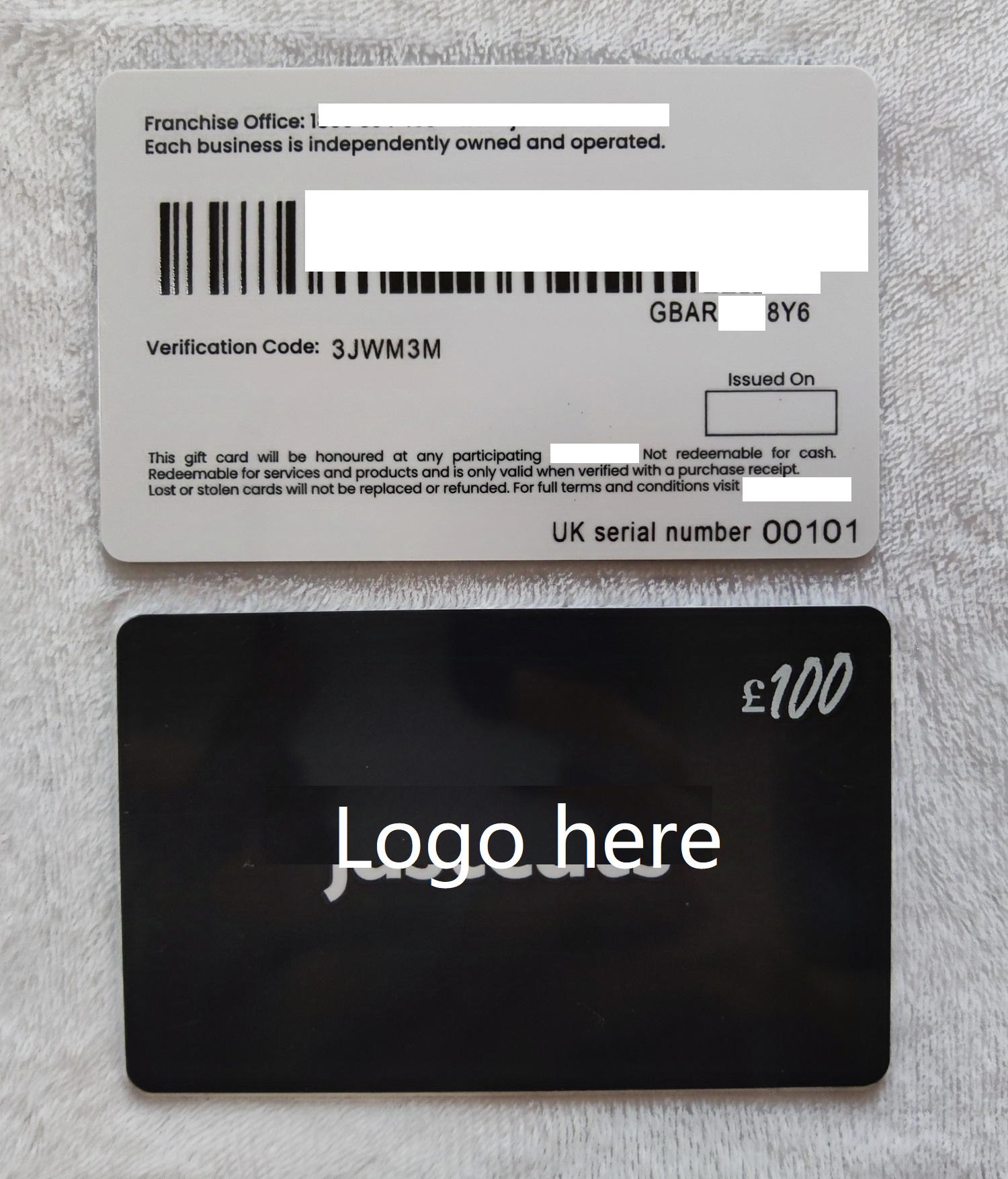 Gift card for Salon